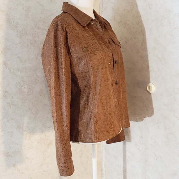 Birch Hill Faux Alligator Jacket - M - EUC - Picture 2 of 13